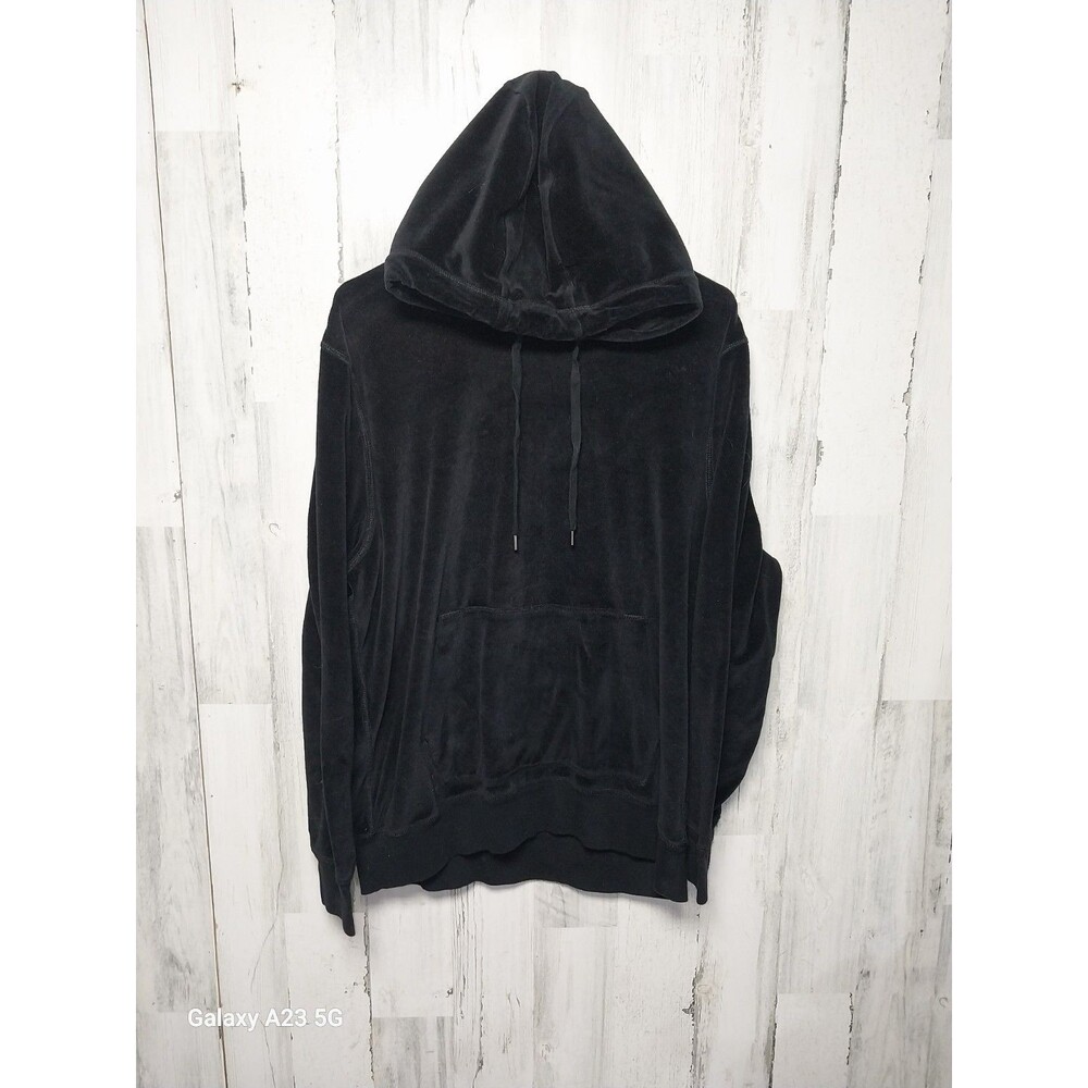 American Eagle Women's Large Black Velour Hoodie